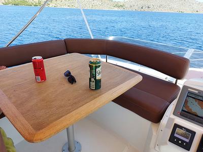 Santin, a Beneteau Antares 42 Fly yacht at Punat, Croatia