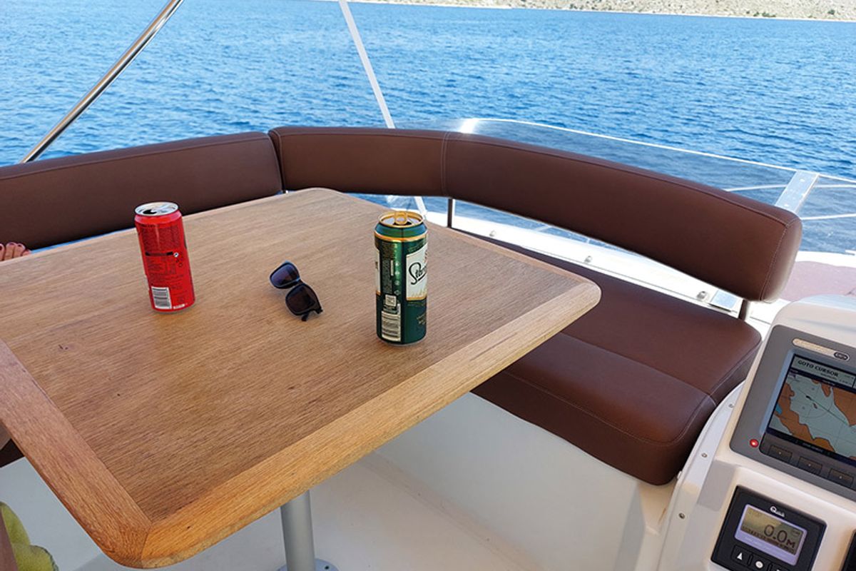 Santin, a Beneteau Antares 42 Fly yacht at Punat, Croatia
