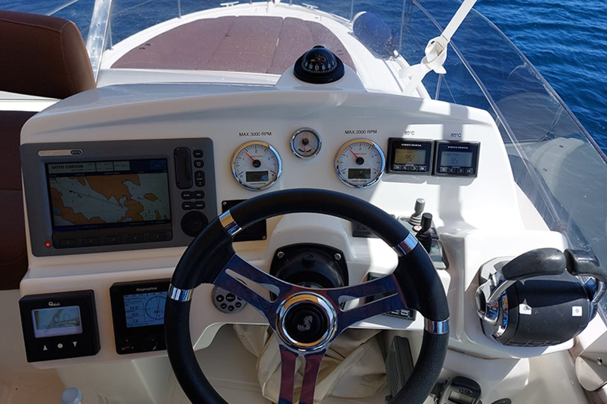 Santin, a Beneteau Antares 42 Fly yacht at Punat, Croatia