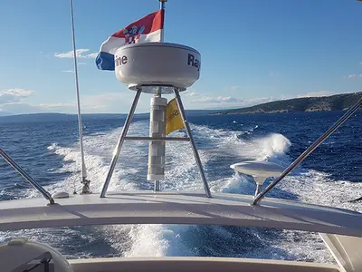 Santin, a Beneteau Antares 42 Fly yacht at Punat, Croatia