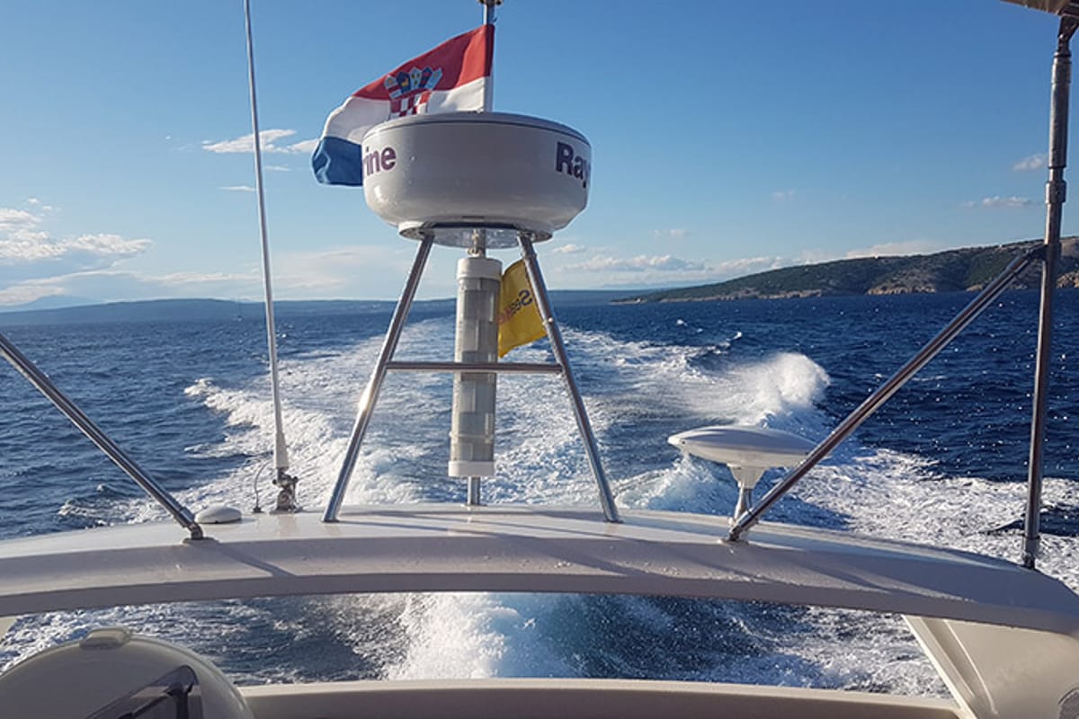 Santin, a Beneteau Antares 42 Fly yacht at Punat, Croatia
