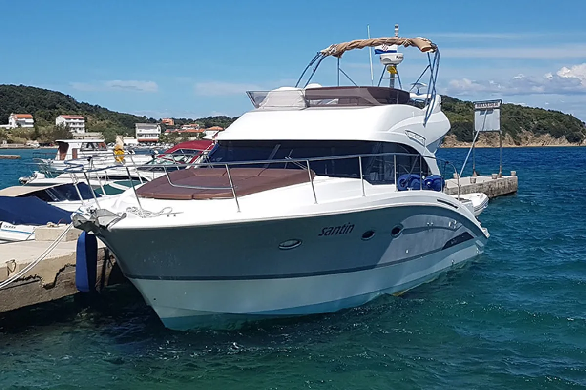 Santin, a Beneteau Antares 42 Fly yacht at Punat, Croatia