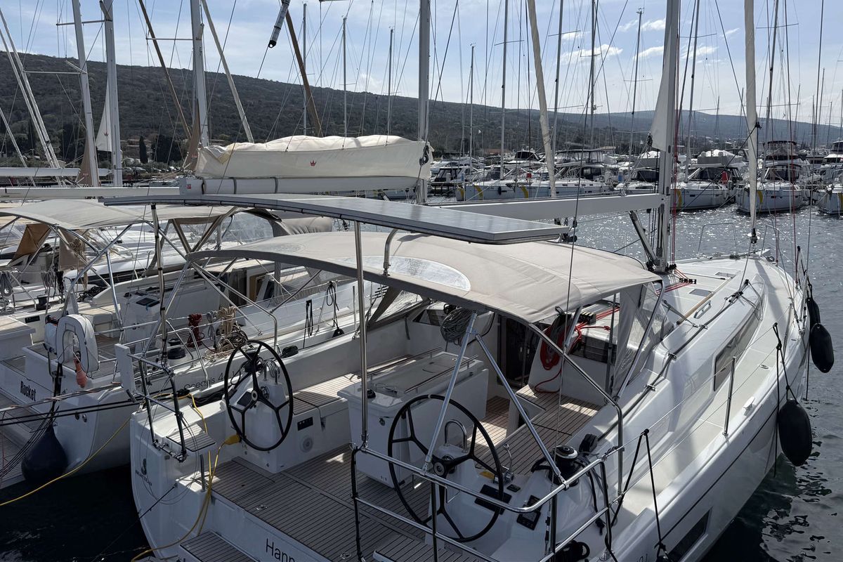 Exterior view of Hannah, a Beneteau Oceanis 40.1 sailboat at Punat, Croatia