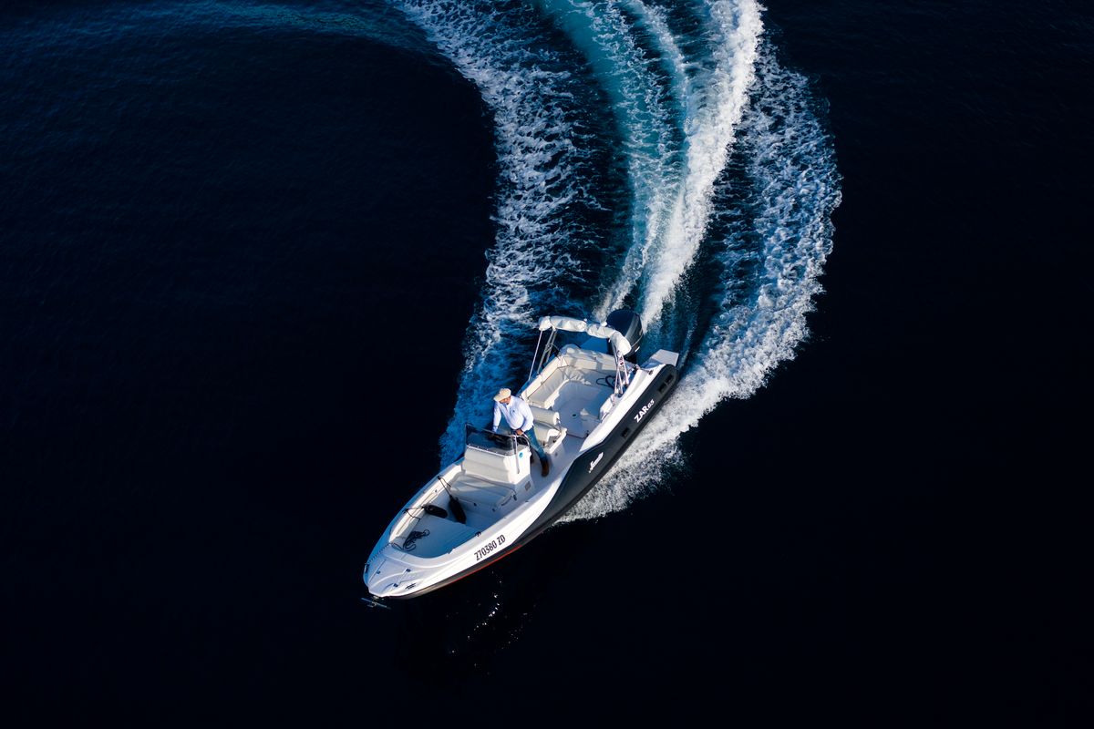 Exterior view of no name, a Zar 65 Suite motorboat at Općina Sukošan, Croatia