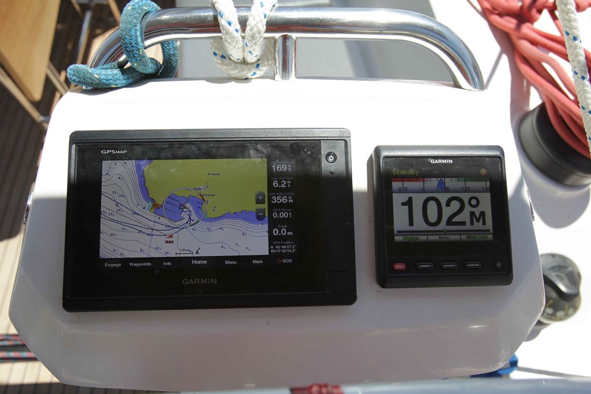 Rebel Rebel, a Bavaria Cruiser 41S sailboat at Pirovac, Croatia