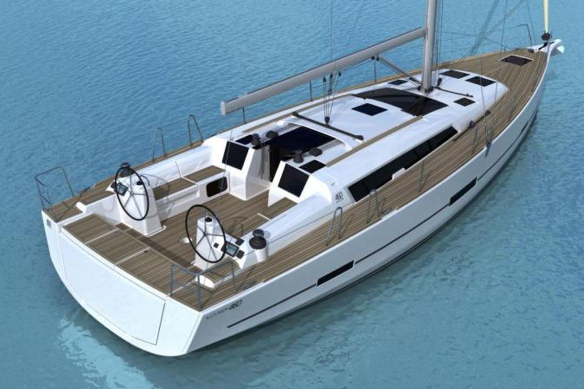 Tango II, a Dufour 460 GL sailboat at Kontokali, Greece