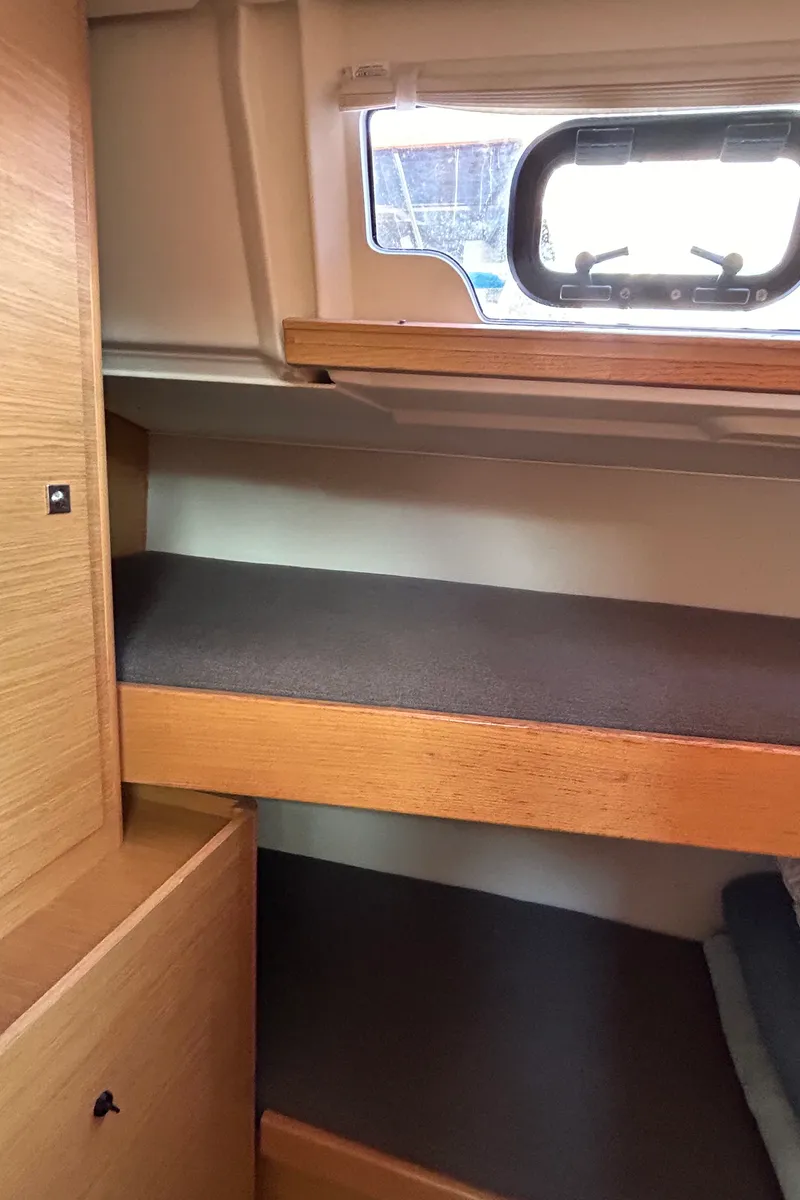 Cabin on Tango II, a Dufour 460 GL sailboat at Kontokali, Greece