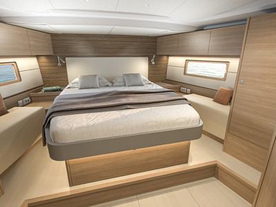 Cabin on Kos 52.1, a Beneteau Oceanis 52 sailboat at Athens, Greece