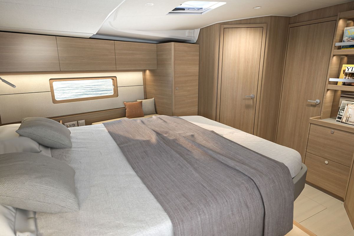 Cabin on Kos 52.1, a Beneteau Oceanis 52 sailboat at Athens, Greece