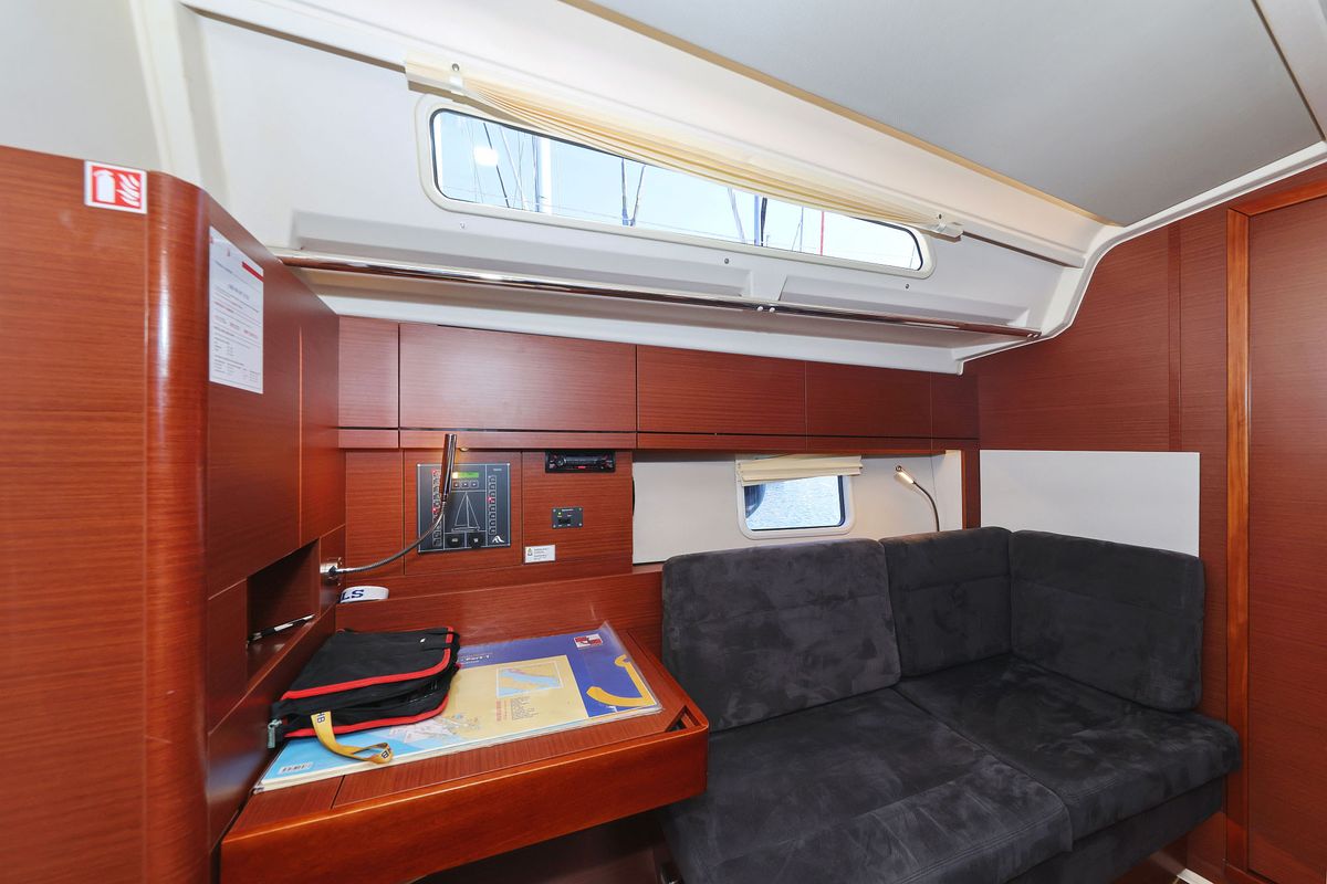 Salon of Whisper, a Hanse Yachts Hanse 388 sailboat at Grad Biograd na Moru, Croatia
