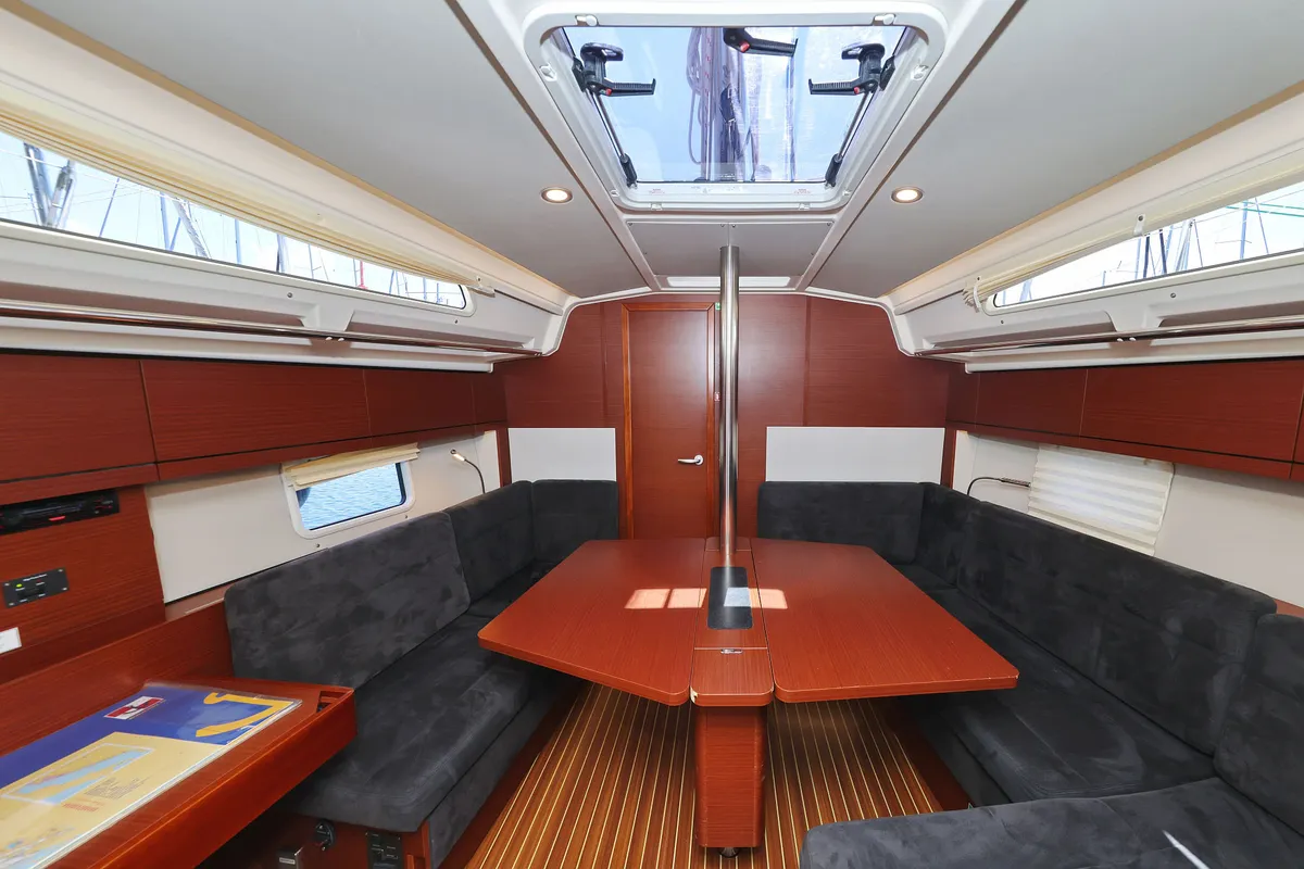 Salon of Whisper, a Hanse Yachts Hanse 388 sailboat at Grad Biograd na Moru, Croatia