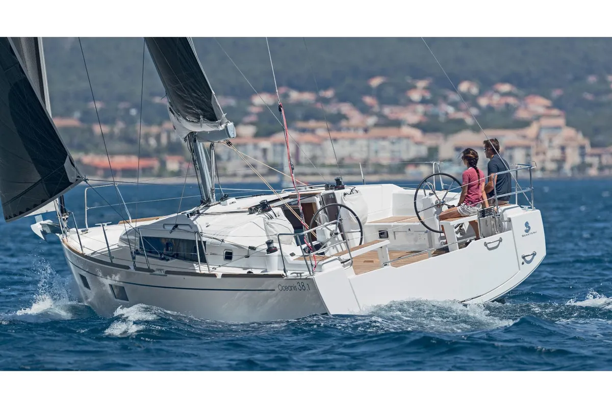 Sail Lyra, a Beneteau Oceanis 38.1 sailboat at Marmaris, Turkey
