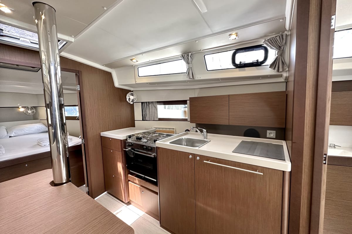 Sail Lyra, a Beneteau Oceanis 38.1 sailboat at Marmaris, Turkey