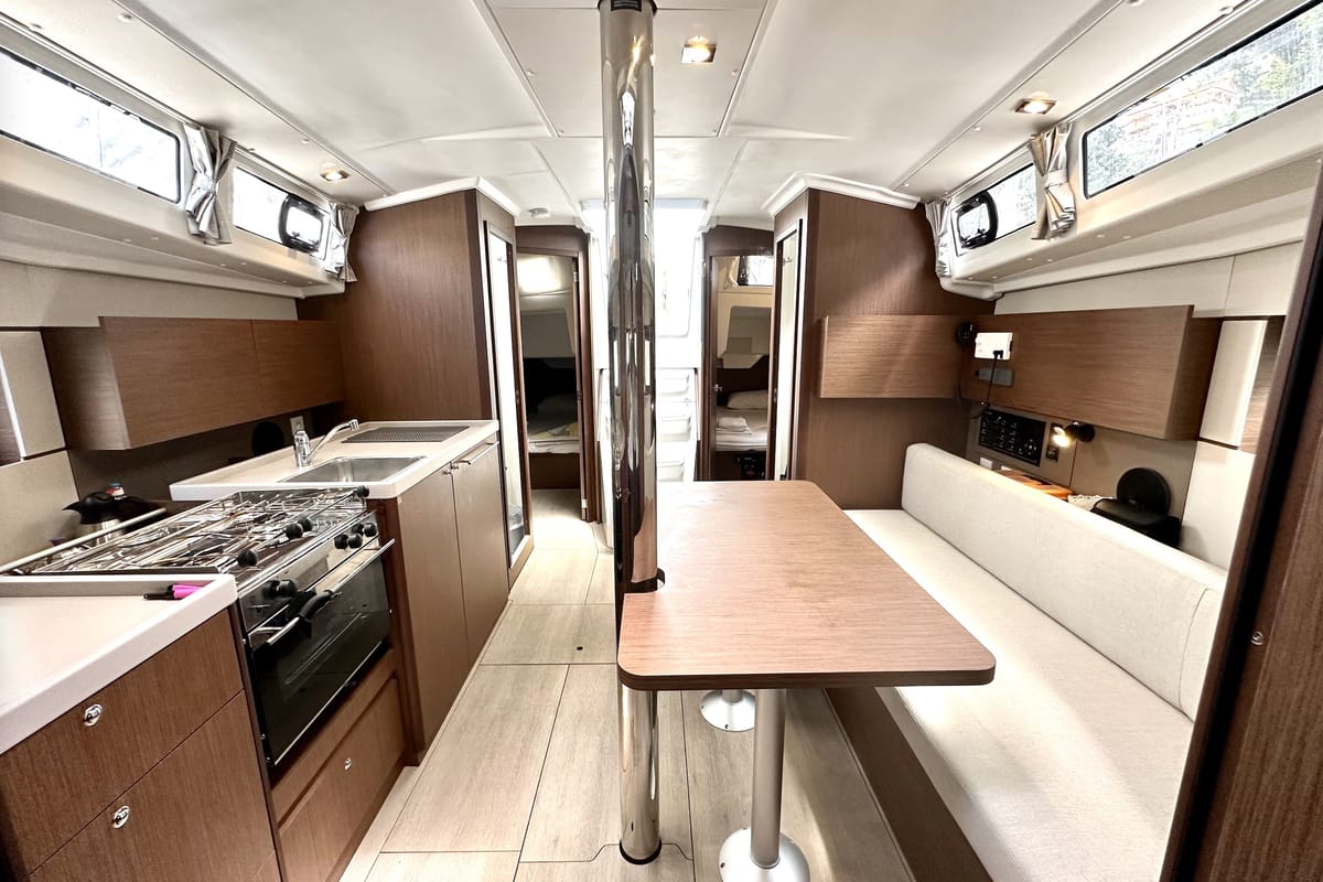 Sail Lyra, a Beneteau Oceanis 38.1 sailboat at Marmaris, Turkey