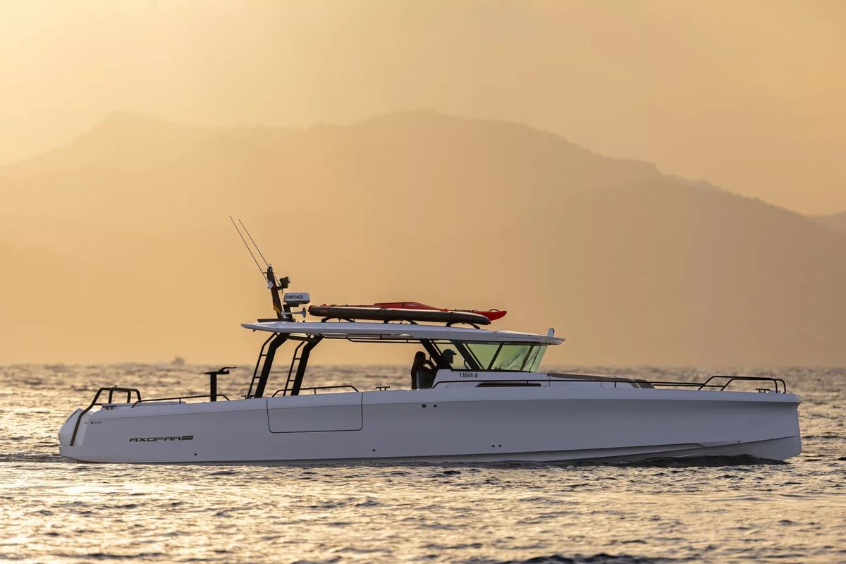 Exterior view of Niko, a Axopar 45 Cross Top yacht at Seget Donji, Croatia