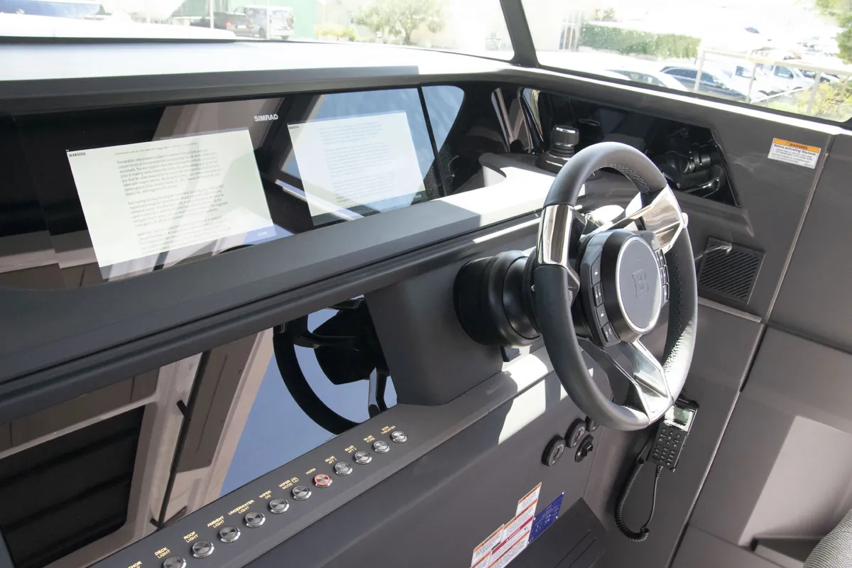 Cockpit of Niko, a Axopar 45 Cross Top yacht at Seget Donji, Croatia