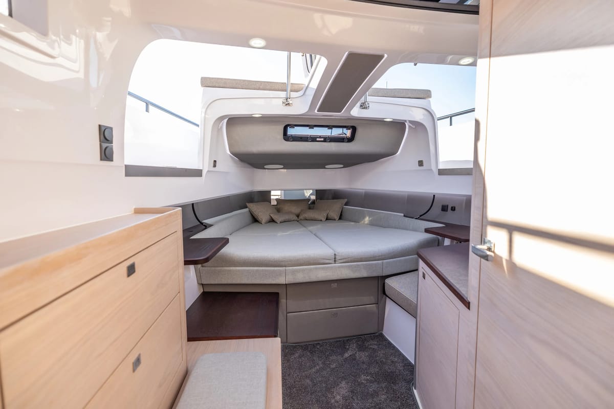 Cabin on Niko, a Axopar 45 Cross Top yacht at Seget Donji, Croatia