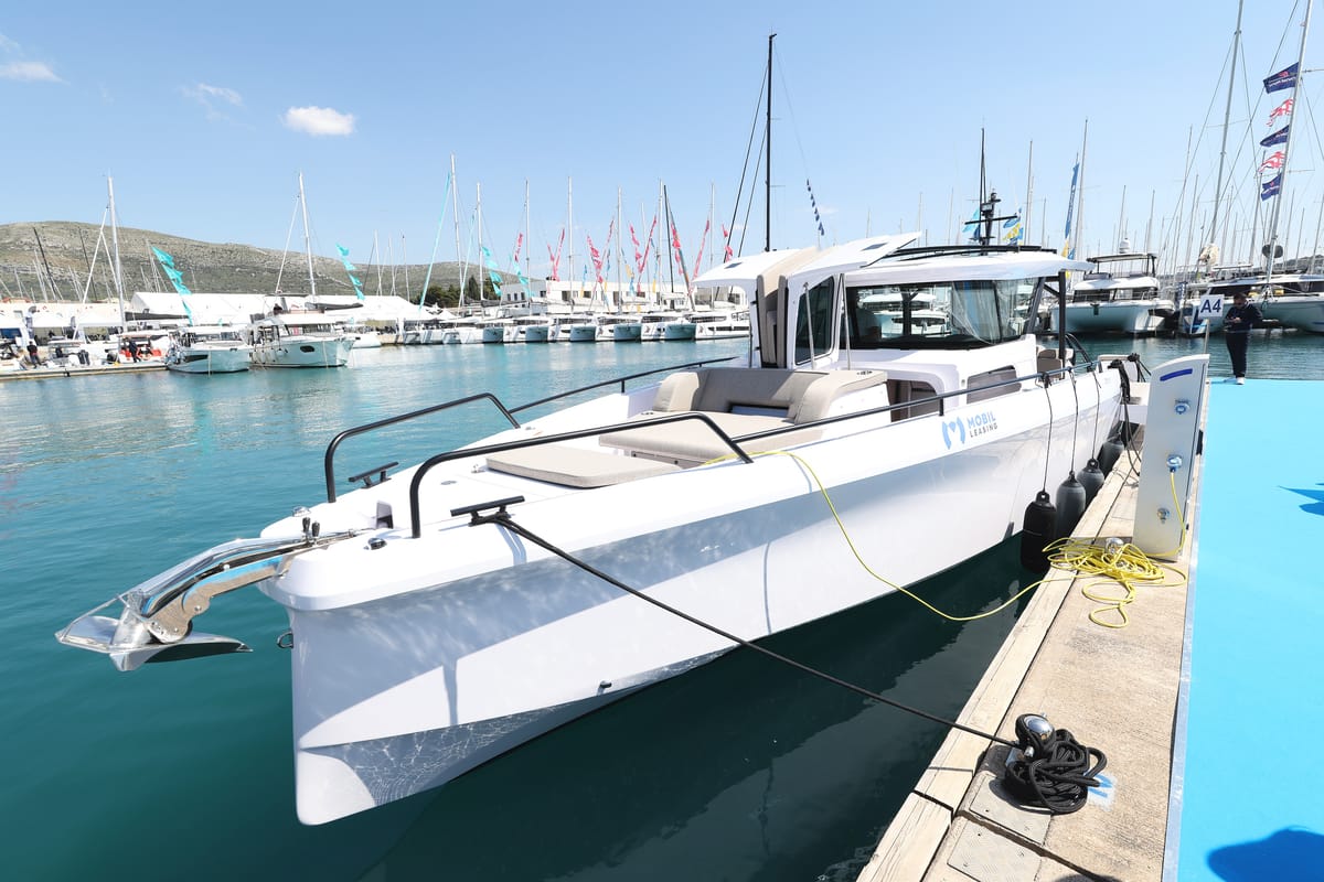 Exterior view of Niko, a Axopar 45 Cross Top yacht at Seget Donji, Croatia