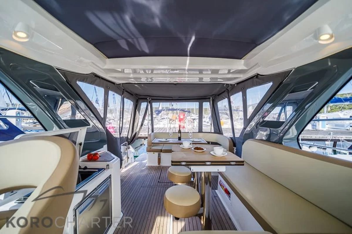 Nightlife, a Bavaria S36 Open yacht at Punat, Croatia