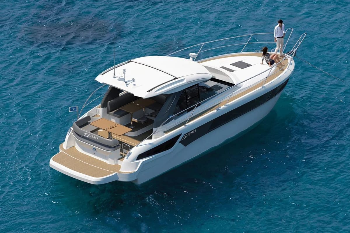 Nightlife, a Bavaria S36 Open yacht at Punat, Croatia