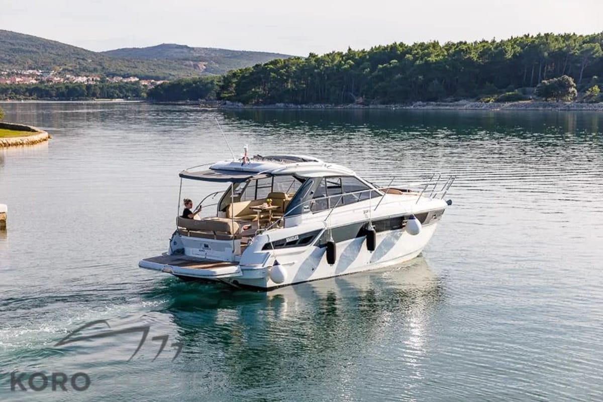 Nightlife, a Bavaria S36 Open yacht at Punat, Croatia