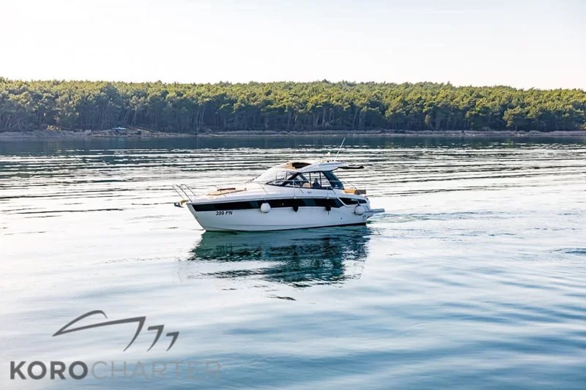 Nightlife, a Bavaria S36 Open yacht at Punat, Croatia