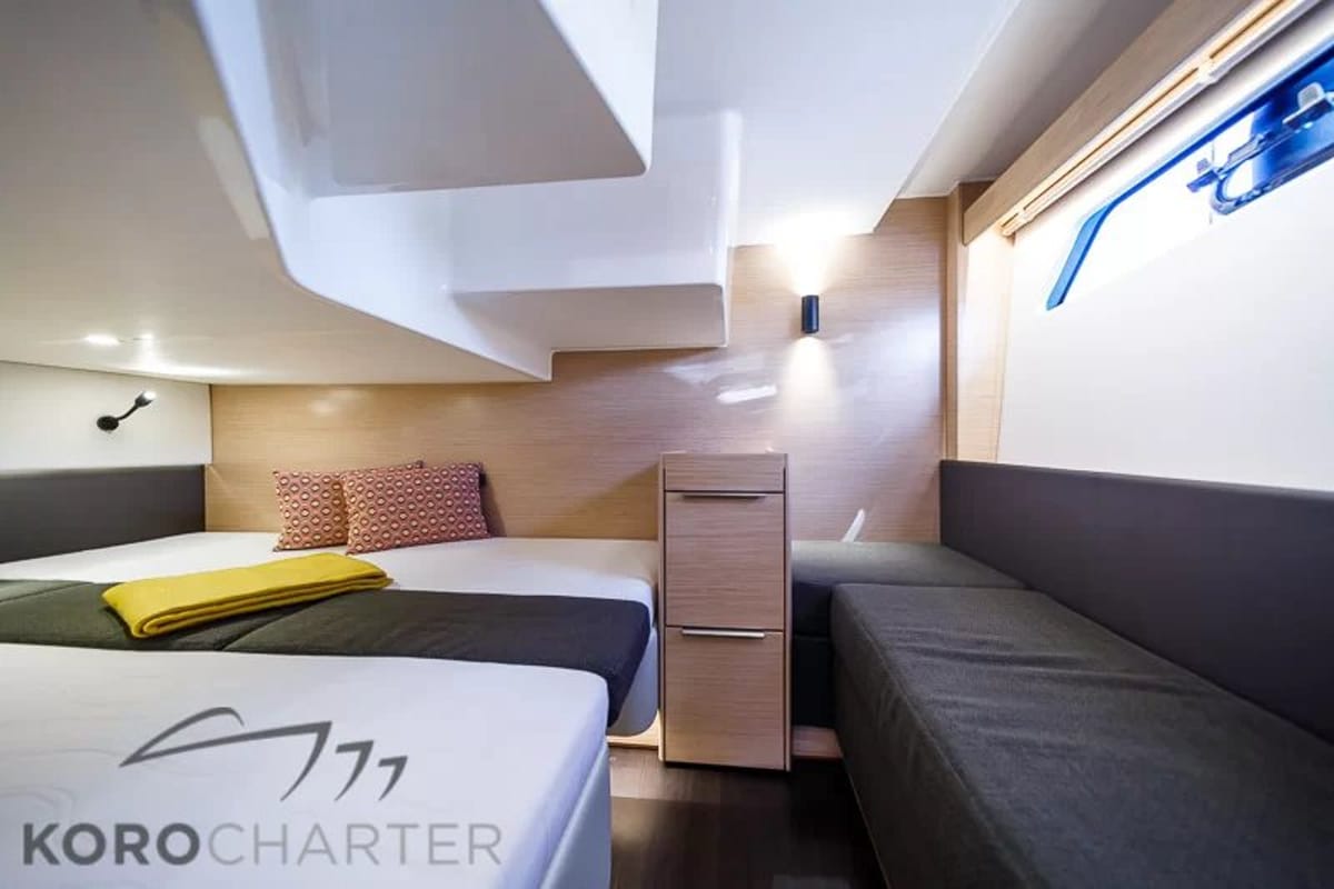 Nightlife, a Bavaria S36 Open yacht at Punat, Croatia