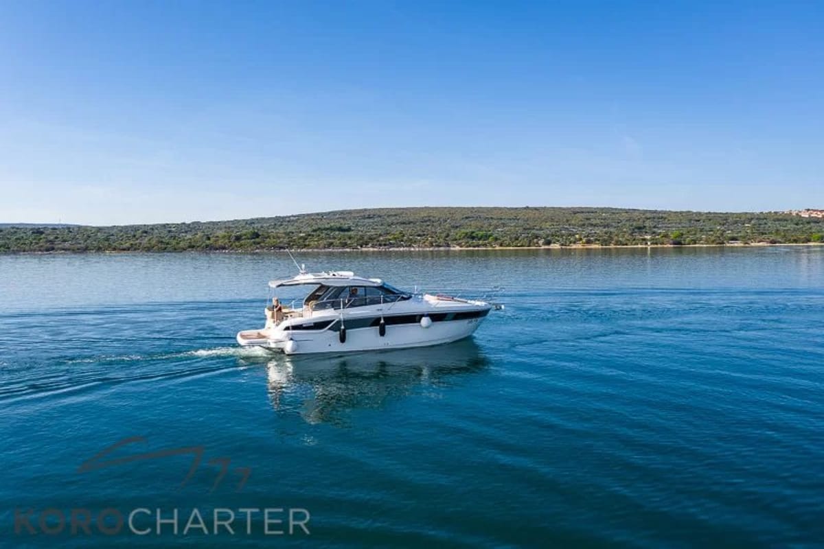 Nightlife, a Bavaria S36 Open yacht at Punat, Croatia