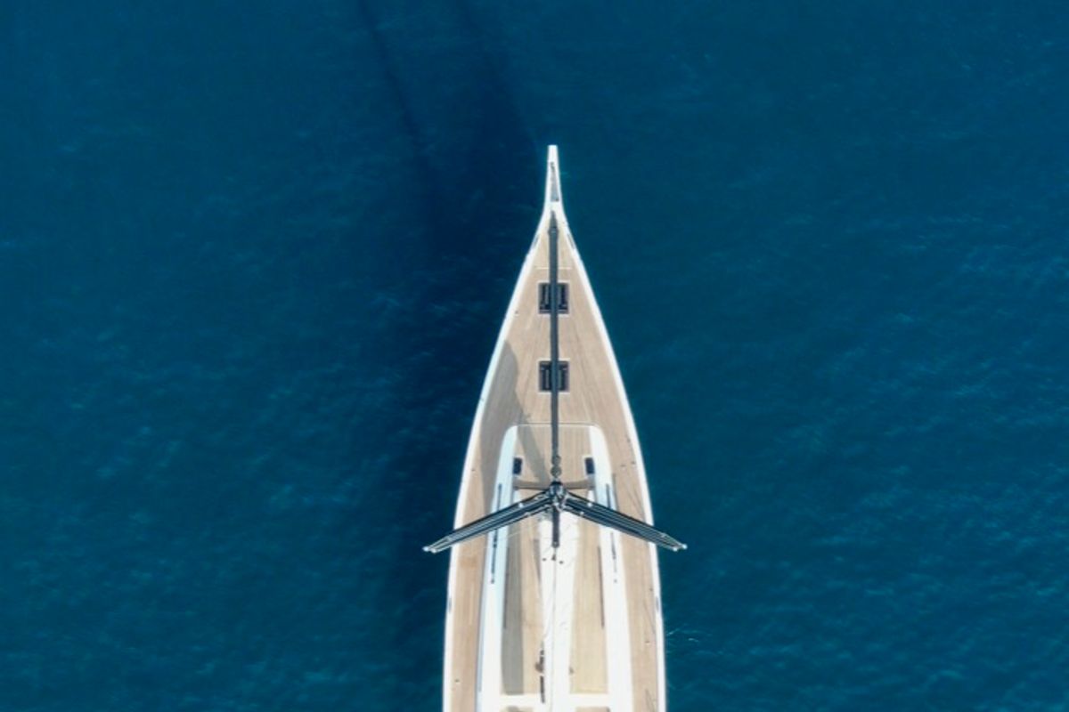 Exterior view of Miss Marie, a Beneteau First 53 sailboat at Olbia, Italy