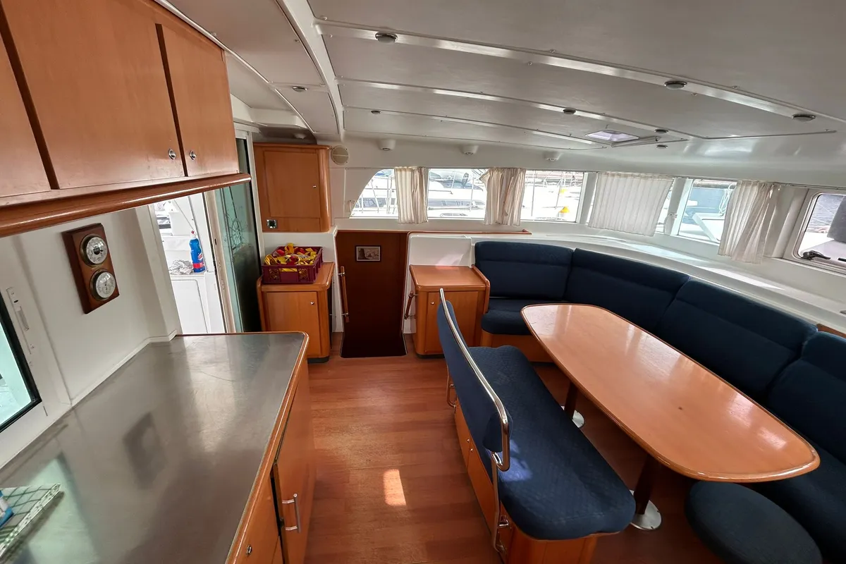 Salon of Manatee, a Lagoon 440 catamaran at Grad Vodice, Croatia