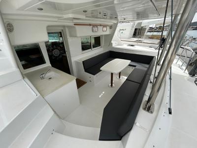 Deck of Manatee, a Lagoon 440 catamaran at Grad Vodice, Croatia