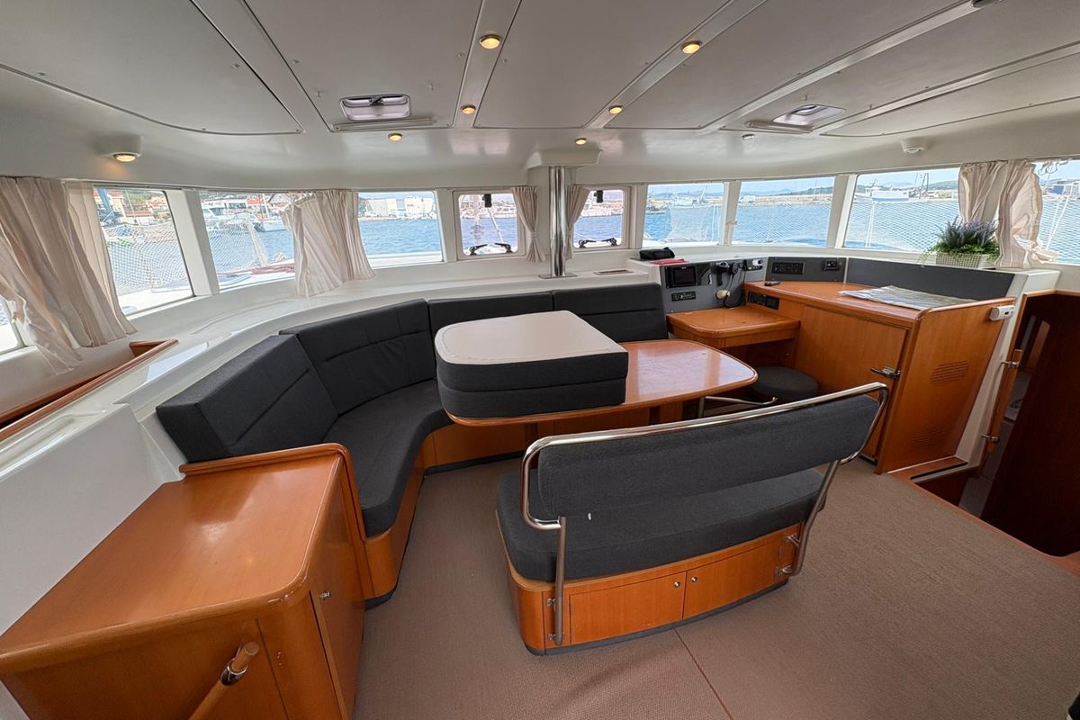Salon of Manatee, a Lagoon 440 catamaran at Grad Vodice, Croatia