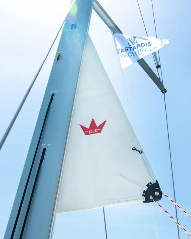 Porto Fino, a Jeanneau Sun Odyssey 490 sailboat at Andros, Greece