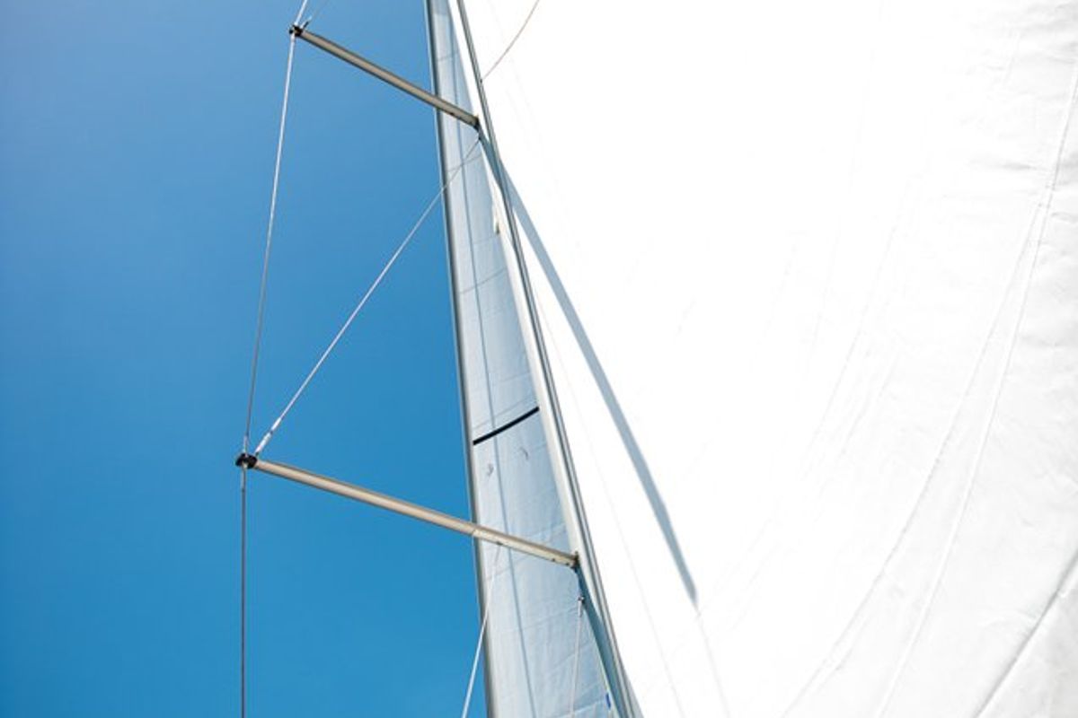 Porto Fino, a Jeanneau Sun Odyssey 490 sailboat at Andros, Greece