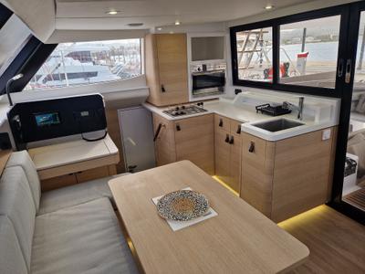 Galley of WENNY, a Aventura Catamarans Aventura 37 catamaran at Sant Antoni de Portmany, Spain