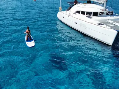 Discovery, a Lagoon Lagoon 380 S2 catamaran at San Giovanni, Italy