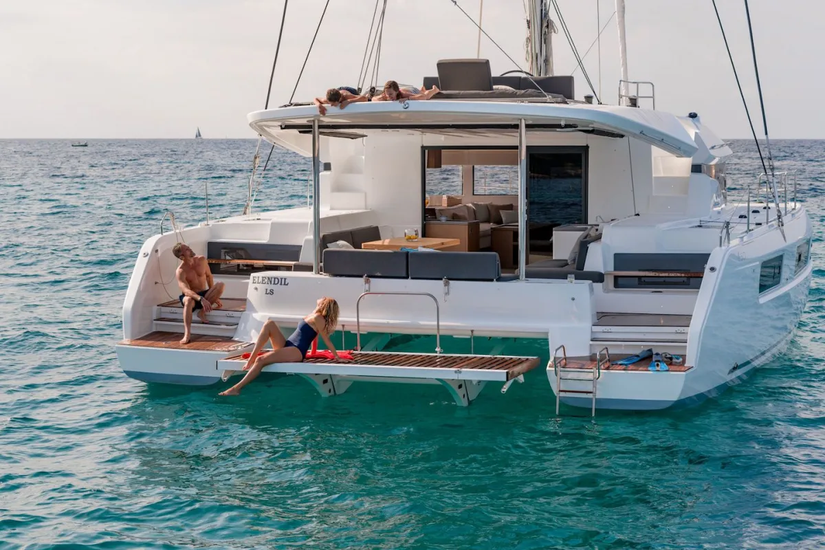 Tigrus, a Lagoon 50 catamaran at Seychelles, Eden Island Marina, Seychelles