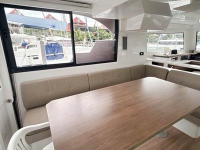 Salon of Cosmo, a Bali Catspace catamaran at Seychelles, Eden Island Marina, Seychelles
