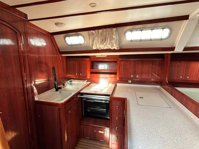 Galley of OSY V, a Ocean Star 56.1 sailboat at Athens, Greece