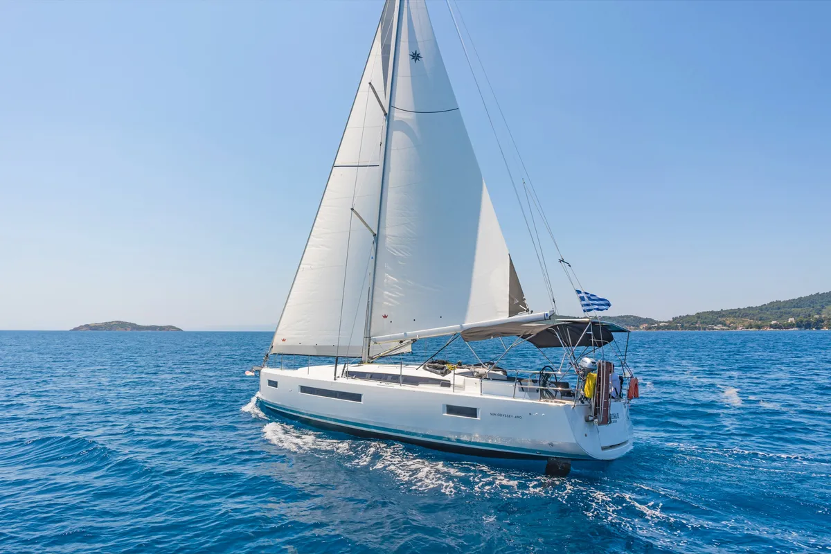 Calico Jack, a Jeanneau Sun Odyssey 490 sailboat at Athens, Greece