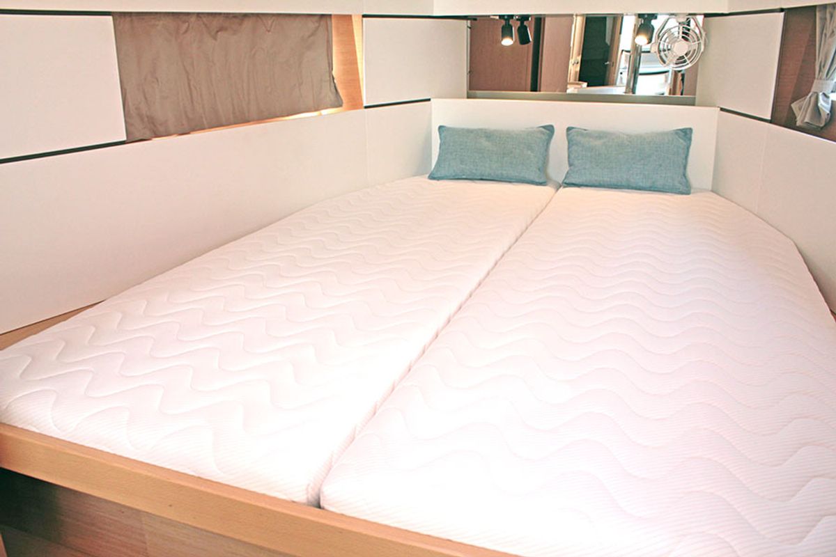 Cabin on BOHEMIAN RHAPSODY, a Beneteau Oceanis 38.1 sailboat at Palma de Mallorca, Spain