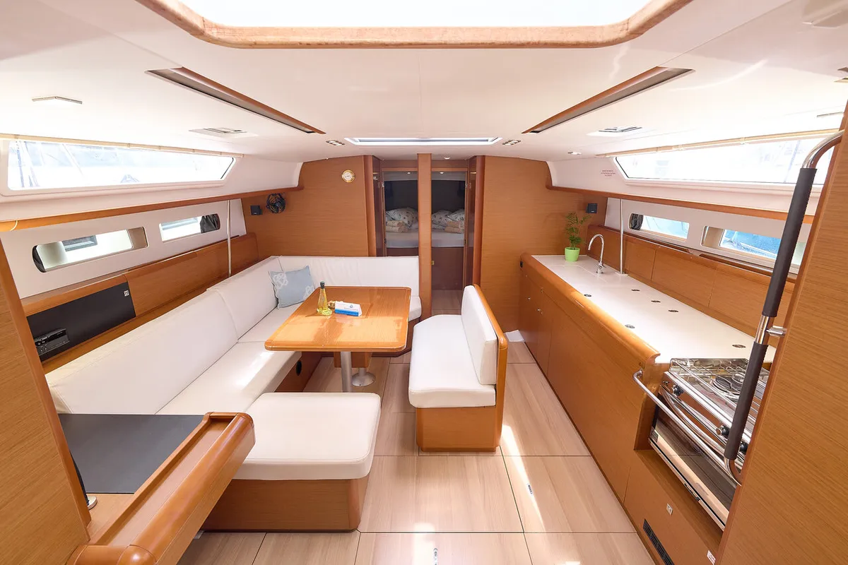 Galley of Pina, a Jeanneau Sun Odyssey 479 sailboat at Grad Trogir, Croatia