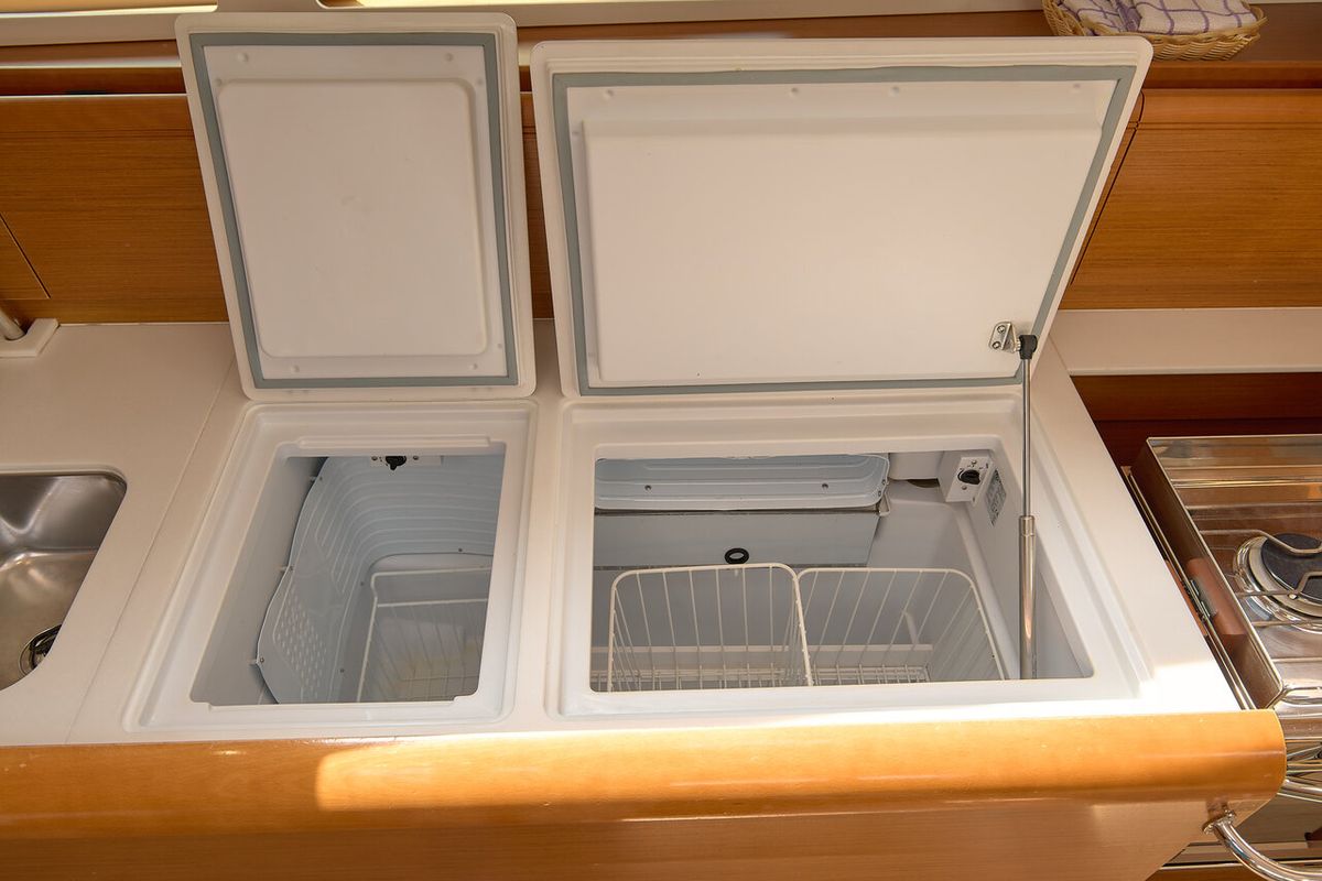 Galley of Pina, a Jeanneau Sun Odyssey 479 sailboat at Grad Trogir, Croatia
