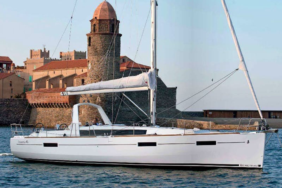 Exterior view of Buddy, a Beneteau Oceanis 41.1 sailboat at Primošten, Croatia
