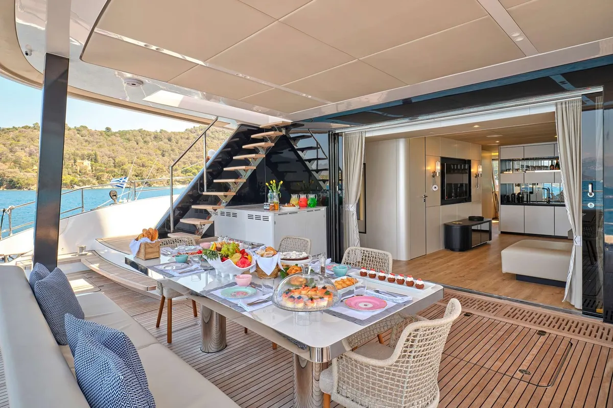Genny, a Sunreef Yachts Sunreef 80 catamaran at Athens, Greece
