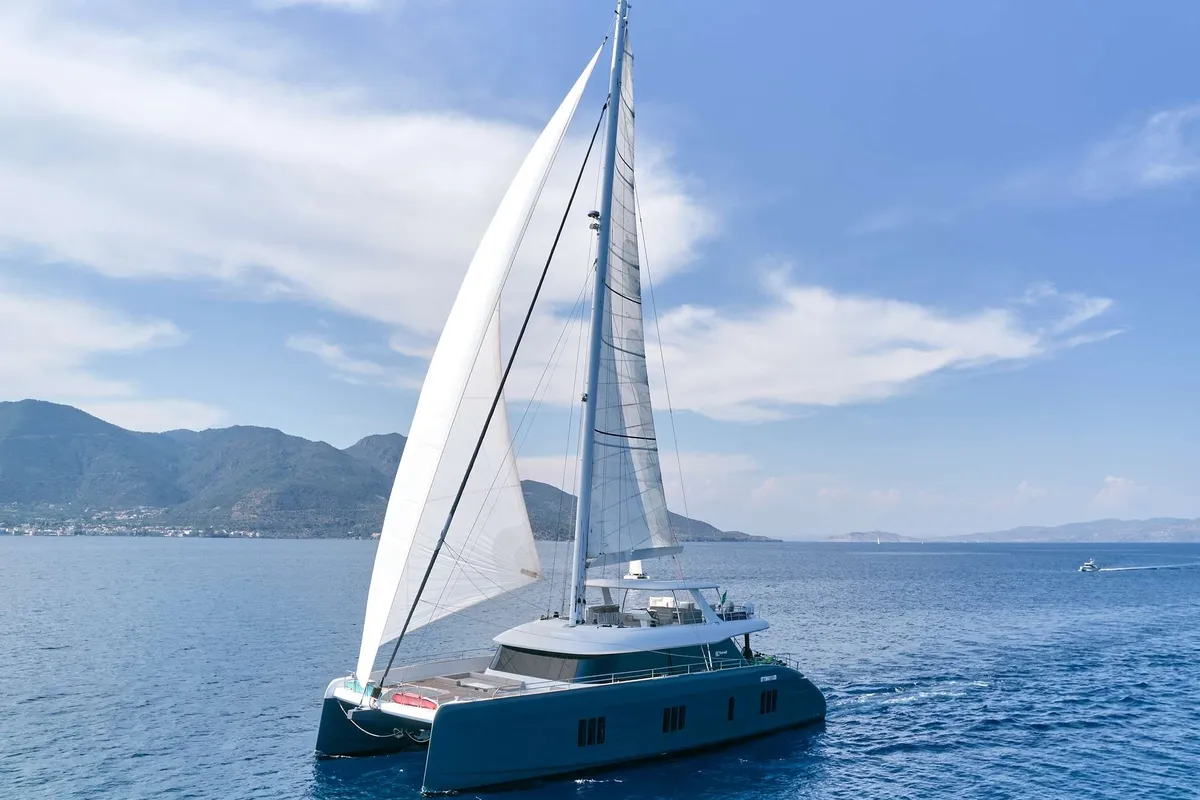 Genny, a Sunreef Yachts Sunreef 80 catamaran at Athens, Greece