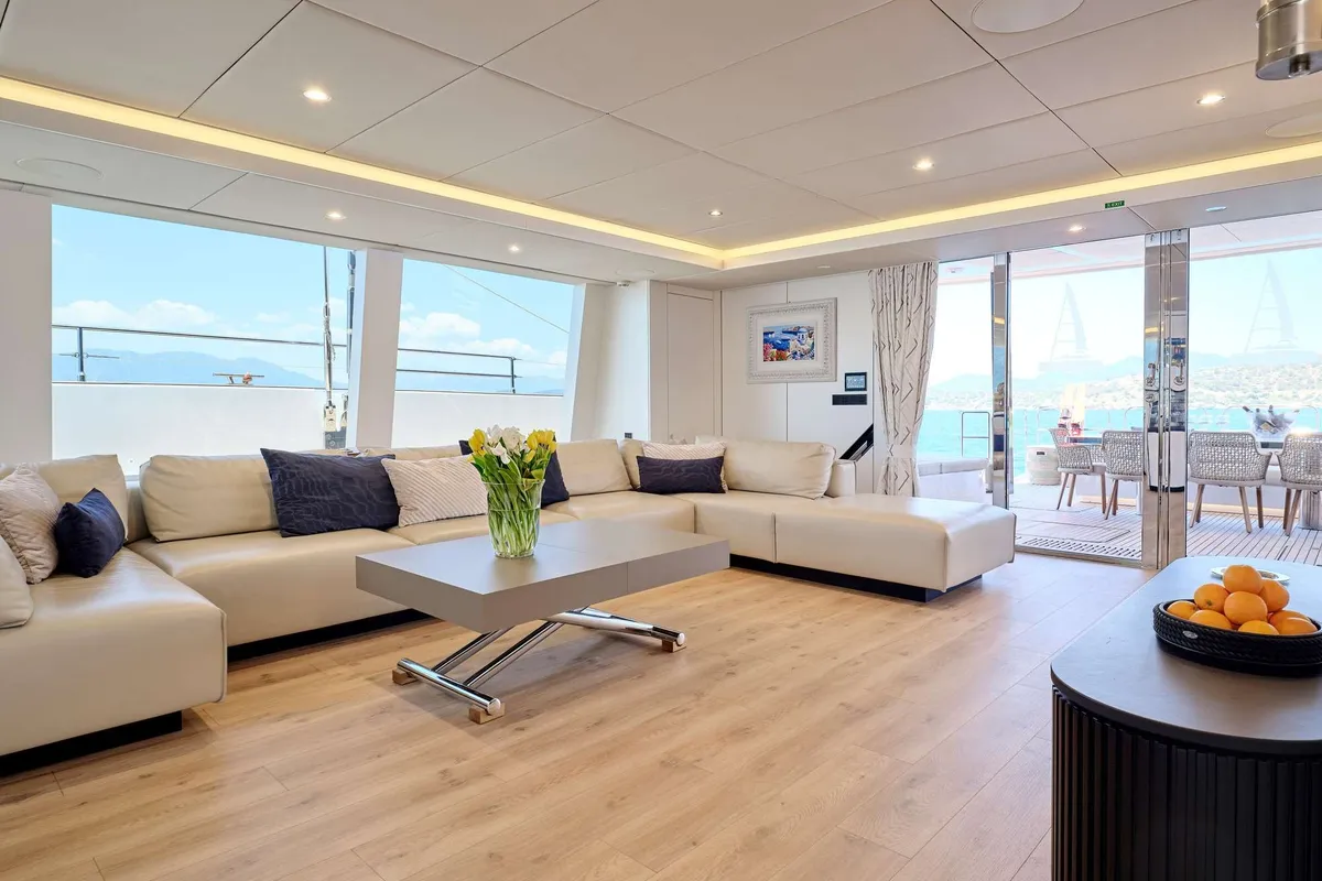 Genny, a Sunreef Yachts Sunreef 80 catamaran at Athens, Greece