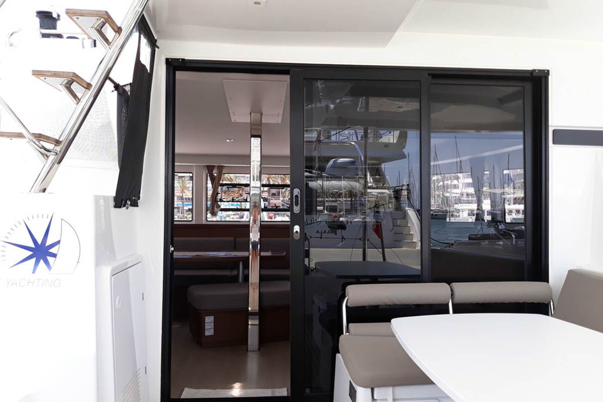 Salon of l'Argonaute 461/2025, a Lagoon 42 catamaran at Palma de Mallorca, Spain