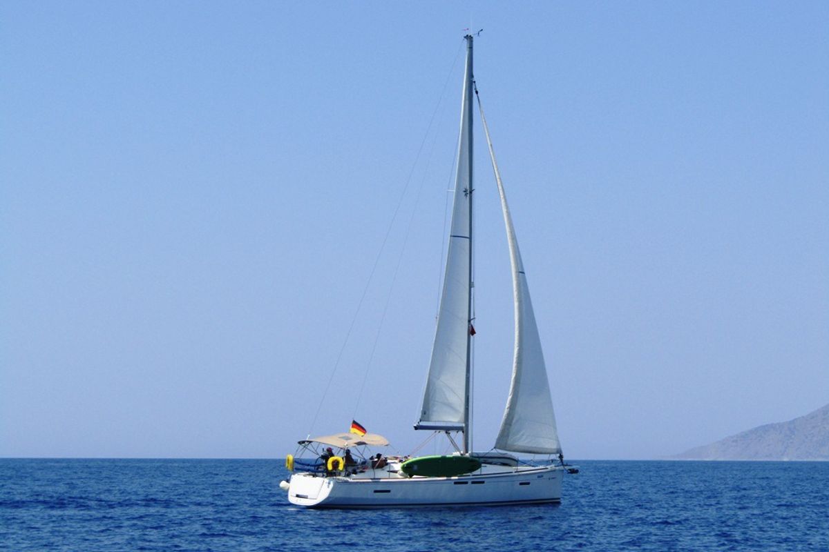 Exterior view of Malea, a Jeanneau Sun Odyssey 419 sailboat at Fethiye, Turkey
