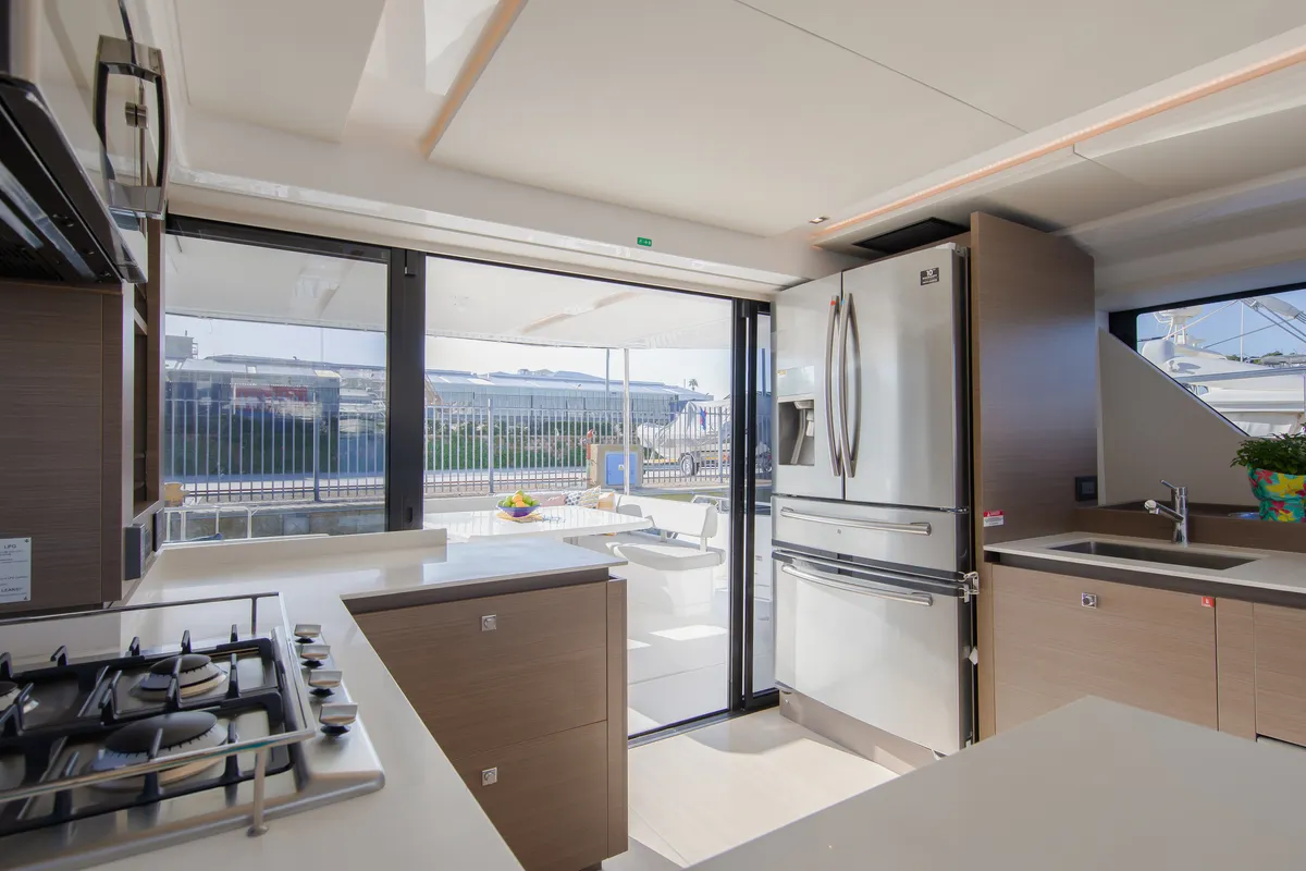 Galley of Moorings 534 PC/8+1 Exclusive Plus, a Leopard 53 PC catamaran at Road Town, British Virgin Islands